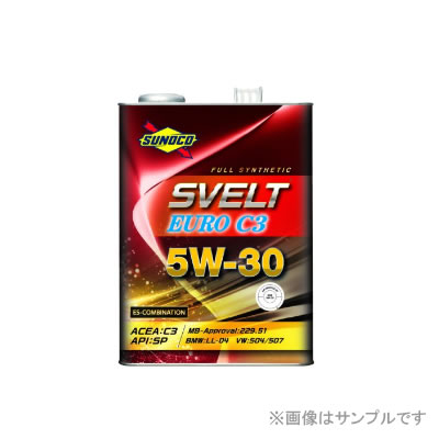 SUNOCO スノコ オイル SVELT EURO C3 5W-30 4L×4缶セット SP/C3 規格