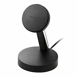 ☆エレコム マグネット内蔵ワイヤレス充電器(7.5W・スタンド・1.5m) W-MS02BK
