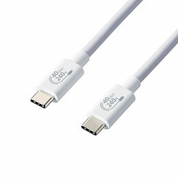 ☆エレコム USB4ケーブル/C-Cタイプ/認証品/USB Power Delivery対応/240W/1.0m/ホワイト USB4-CCPE10NWH