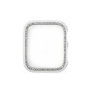☆WEARPLANET ラインストーンケース for Apple Watch 45mm シルバー WP23106AWSV(2)