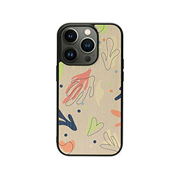 ☆Man & Wood 天然木ケース for iPhone 14 Pro Botanik Touch 2 背面カバー型 I23627i14P