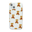 ☆Dparks ソフトクリアケース for iPhone 14 ハートテディ 背面カバー型 DS24126i14
