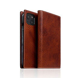 ☆SLG Design Badalassi Wax case for iPhone 14 ブラウン 手帳型 SD24302i14BR