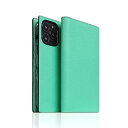 SLG Design Neon Full Grain Leather Diary Case for iPhone 14 Pro Teal 蒠^ SD24325i14PTL