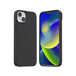 ☆araree MagSafe対応シリコンケースTYPOSKIN for iPhone 14 Plus ブラック 背面カバー型 AR24697i14MBK