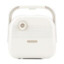 ☆シン三海 ホットサンドメーカー 2枚 アイボリー solemood-hy-6602-hw|詳細画像
