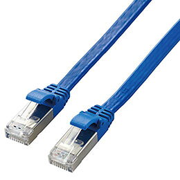 10ギガビットイーサネット「10GBASE-T」に完全準拠。薄さ約2.3mmで設置場所を選ばないフラットケーブルを採用し、高速で安定したネットワーク環境を実現するカテゴリー7準拠LANケーブル。■高速光通信に最適な10ギガビットイーサネットの「10GBASE-T」に対応したカテゴリー7準拠LANケーブルです。 ■カテゴリー6の2倍以上である600MHzまでの高周波帯域まで対応しており、ノイズ干渉にも強く、高速で安定したネットワーク環境を実現します。 ■1000BASE-TX/1000BASE-T/100BASE-Tといった環境でも安定したデータ転送速度を確保します。 ■カーペットの下やドアのすき間に配線できる薄さ約2.3mm、幅約7.2mmのフラットタイプです。 ■ギガビット以上の高速通信で起こりがちな、隣り合ったケーブル間でのノイズ干渉による通信エラー(エイリアンクロストーク)を防ぐ二重シールド構造を採用しています。 ■従来のケーブルより遮蔽効果に優れており、EMI(電磁妨害)対策が必要とされる医療施設、機械室・OAルームでの敷設にも最適です。 ■サビなどに強く信号劣化を抑える金メッキシールドプラグを採用しています。 ■ケーブルの外皮には、「JIS C 3005」に相当した、火災の延焼原因になりにくい難燃性素材を使用しています。 ■ISO/IEC 11801 ClassFに準拠しています。※ClassF(Cat7)準拠はケーブル部分のみです。本製品のプラグはRJ-45を採用しています。 ■EUの「RoHS指令(電気・電子機器に対する特定有害物質の使用制限)」に準拠(10物質)した、環境にやさしい製品です。■カラー:ブルー ■インターフェイス:RJ-45コネクター ■環境配慮事項:EU RoHS指令準拠(10物質) ■規格:CAT7準拠(10BASE-T/100BASE-TX/1000BASE-T/1000BASE-TX/10GBASE-T)※CAT7準拠はケーブル部のみ。コネクターはRJ45仕様。 ■伝送速度:10Gbps ■伝送帯域:600MHz ■ケーブル長:2.0m ■ケーブル太さ:幅7.2mm×厚2.3mm ■芯数:8芯 ■結線方式:ストレート結線 ■ヨリ対芯線(ツイストペアケーブル):○ ■シールド:有り(ScTP/2重フォイルテープシールド仕様) ■外部シース(被膜)材質:PVC ■導体構成:ヨリ線(32AWG) ■コネクタ有無:両端コネクター付 ■モールド加工コネクタ:○ ■スリムコネクタ:○ ■爪折れ防止カバー付コネクタ:○ ■パッケージ形態:アルミ箔袋+ステッカー