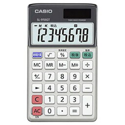 ☆カシオ計算機 グリーン購入法適合電卓 手帳タイプ 8桁表示 SL-910GT-N