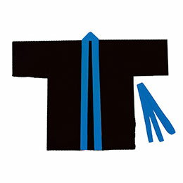 ☆【20個セット】 ARTEC カラー不織布ハッピ 子供用 J 黒(青襟) ATC3184X20 ☆【20個セット】 ARTEC カラー不織布ハッピ 子供用 J 黒(青襟) ATC3184X20