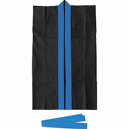 ☆【20個セット】 ARTEC ロングハッピ不織布 黒(青襟)J(ハチマキ付) ATC3189X20 ☆【20個セット】 ARTEC ロングハッピ不織布 黒(青襟)J(ハチマキ付) ATC3189X20