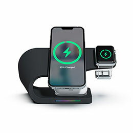 ☆miak 3in1 Wave ワイヤレス充電スタンド ブラック MK52118BK