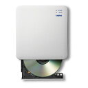 ロジテック スマホ用CDレコーダー／DVDプレーヤー ワイヤレス接続 ホワイト(1個) エレコム(ELECOM)