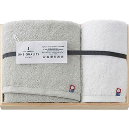 ☆今治 ONE QUALITY フェイスタオル&ウォッシュタオル C5063014