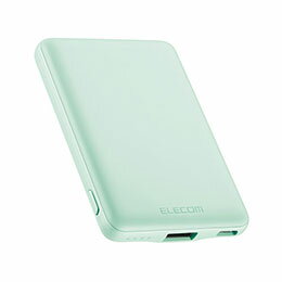 ☆エレコム 薄型コンパクトモバイルバッテリー(5000mAh/2.4A/Cx1+Ax1) DE-C37-5000GN