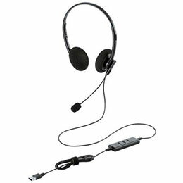 ☆エレコム 小型両耳ノイズリダクションヘッドセット HS-HP103UNCBK