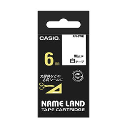 Casio （Nameland） - ☆【5個セット】 カシオ計算機 ネームランドテープ6mm 白 XR-6WEX5