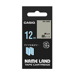 ☆【5個セット】 カシオ計算機 ネームランドテープ12mm 銀 XR-12SRX5