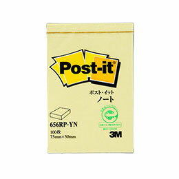 ☆【20個セット】 3M Post-it ポストイット 再生紙 ノート イエロー 3M-656RP-YNX20