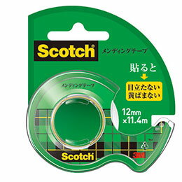 ☆【30個セット】 3M Scotch スコッチ メンディングテープ小巻 12mmディスペンサ付 3M-CM-12X30