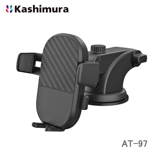 カシムラ ワンタッチスマホホルダー 吸盤取り付け スマートフォンを置くだけでアームが閉じる AT-97