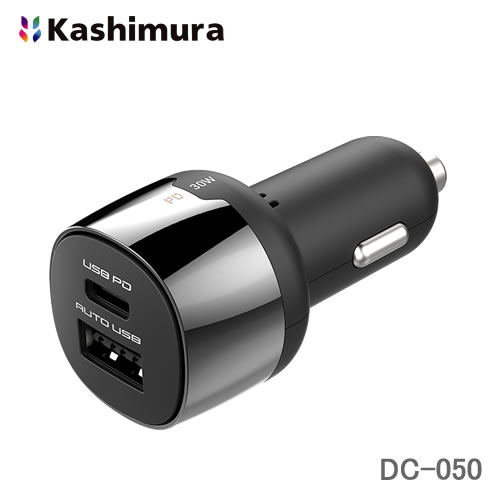 カシムラ Power Delivery規格対応 12V/24V車載用USB電源 USB-Ax1 Type-Cx1 DC-050