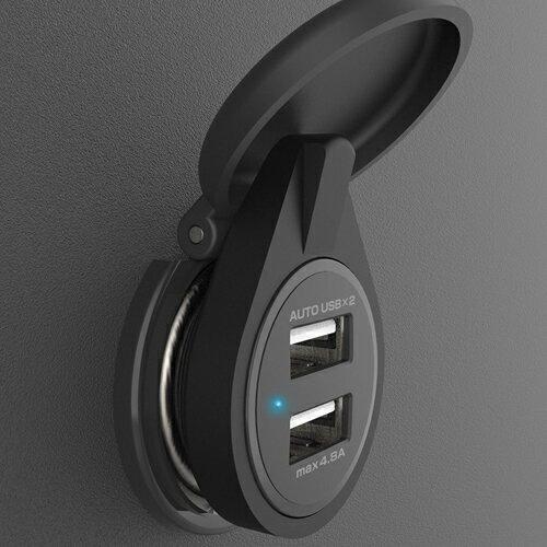 カシムラ DC - 4.8A USB 2ポート 自動識別 DC-030