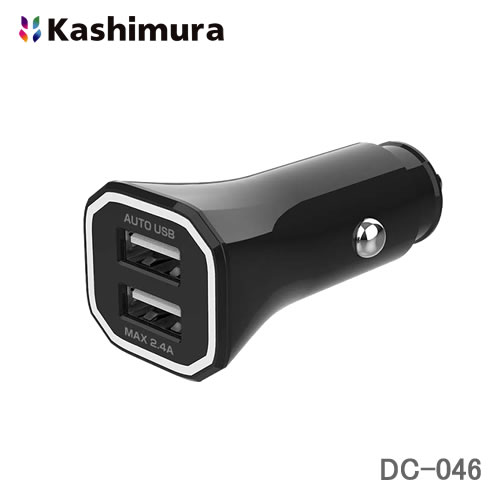 カシムラ DC-2.4A USB 2ポート DC-046