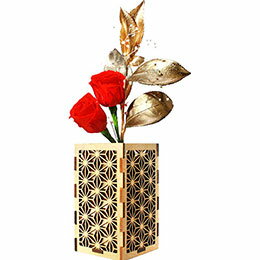 ☆A&K 一輪挿し プチローズレッド 花立て カバー付きセット P-014