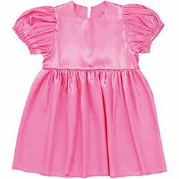 ☆【5個セット】 ARTEC ソフトサテンパフスリーブワンピース ピンク ATC18338X5