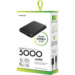 y5Zbgz HIDISC EŏNX 5000mAh oCobe[ ubN HD2-MBTC5000BKX5