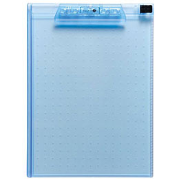 ☆【5個セット】 LIHIT LAB. AQUA DROPs クリップボード A4E型 8青 A-5010-8-BLX5