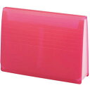 ☆【5個セット】 LIHIT LAB. AQUA DROPs エクスパンディングファイル A4 赤 A-5050-3-RDX5