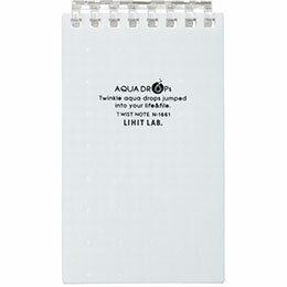 ☆【10個セット】 LIHIT LAB. AQUA DROPs ツイストリング ノート メモ 白 N-1661-0-WHX10