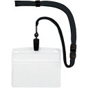 ☆【10個セット】 オープン工業 吊り下げ名札 クリップ式 ヨコ特大 黒 OPEN-K-NL-21P-BKX10(3)