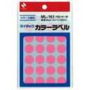 ☆【10個セット】 ニチバン マイタックカラーラベル 16mm径 桃 NB-ML-16111X10