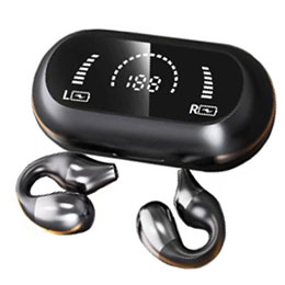 ☆E-SELECT 耳を塞がない開放型イヤホン カフス型 Bluetooth フルワイヤレス ES-ECS03B