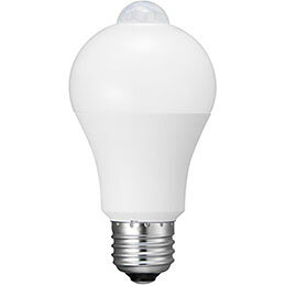 ☆【5個セット】 YAZAWA A形LED 40W相当 電球色 センサー付き LDA5LGP2X5