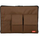 ☆【5個セット】 LIHIT LAB. バッグインバッグ A4 茶 A-7554-9-BRX5(4)