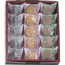 銘菓撰銘菓撰メーカー品番 : MK-15 セット内容 : 栗まんじゅう・カステラまんじゅう・桃山×各5 賞味期限 : 4ヶ月 アレルゲン : 卵・乳・小麦 箱サイズ : 32×26.5×5cm 箱入重量 : 0.9kg
