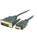 HDMI-DVI変換ケーブル 3m ブラック●HDMI-DVI変換ケーブル HDMI端子あるいはDVI端子を持つ機器を接続します。 ●相互変換可能 DVI出力端子を搭載する古い機器を、HDMI入力端子を搭載する新しい液晶ディスプレイに接続することができます。 逆に、HDMI出力端子を搭載する機器を、DVI入力端子を搭載する古い液晶ディスプレイに接続できます。 ●金メッキ端子採用 長期的な信頼性を確保する金メッキを端子に施しています。コネクタ形状 : HDMI 19ピン(オス) -DVI-D 24ピン(オス) 最大解像度 : 1920×1080 (60Hz) 対応規格 : RoHS指令準拠(10物質) ケーブル長 : 3m