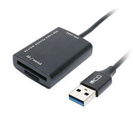 ☆MCO SD microSDカードリーダ USB-A 70cm USR-ASD2/BK