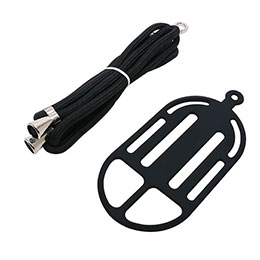 ☆MCO 7インチ対応 ストラップ付スマホホルダー ブラック×ブラック SAC-SB05/BBK