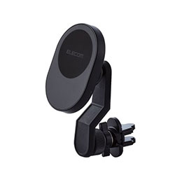☆エレコム ワイヤレス充電機能付きマグネット車載ホルダー W-QC11BK