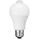 ☆YAZAWA A形LED 40W相当 昼光色 センサー付き LDA5DGP2