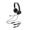 ☆エレコム 指向性マイク モバイルヘッドセット 大型タイプ USB Type-C HS-HP10SCBK