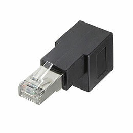 ☆サンワサプライ RJ-45L型変換アダプタ(下出し カテゴリ6A STP) ADT-RJ6A-LD