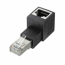 ☆サンワサプライ RJ-45L型変換アダプタ(上出し カテゴリ6A STP) ADT-RJ6A-LU