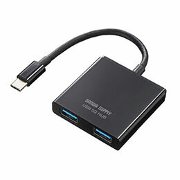 ☆サンワサプライ USB Type-C ハブ(3ポート) USB Aポート×2 Type-Cポート×1 USB-3TCP9BK