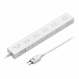 ☆サンワサプライ 雷ガードタップ 5m ホワイト TAP-SP2110N-5W