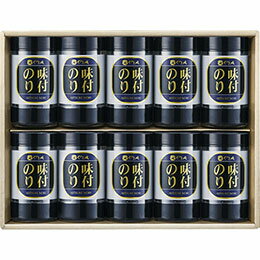 卓上味付海苔ギフト風味の良い国産海苔に有機丸大豆醤油を使用したたれで調味したコクと旨味のある味付のりを、贈答用にセットしました。メーカー品番 : KY-50 セット内容 : 味付のり(8切24枚)×10 賞味期限 : 1年3ヶ月 アレルゲン : 小麦・えび 箱サイズ : 29.7×38.5×7.7cm 箱入重量 : 1.1kg